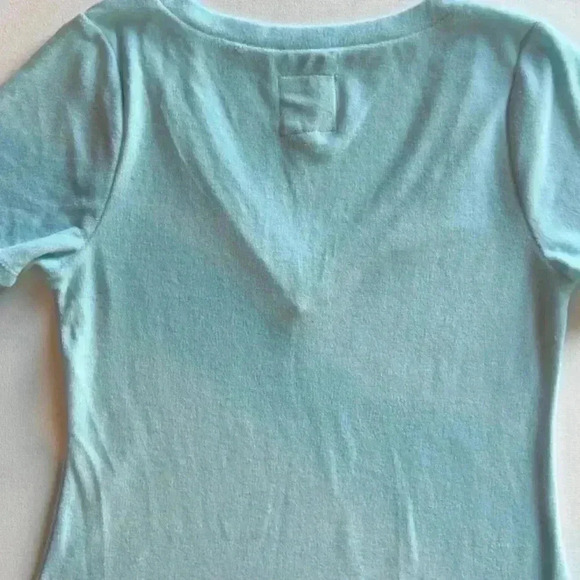 CHASER blue terry v neck shirt size small - Picture 5 of 8